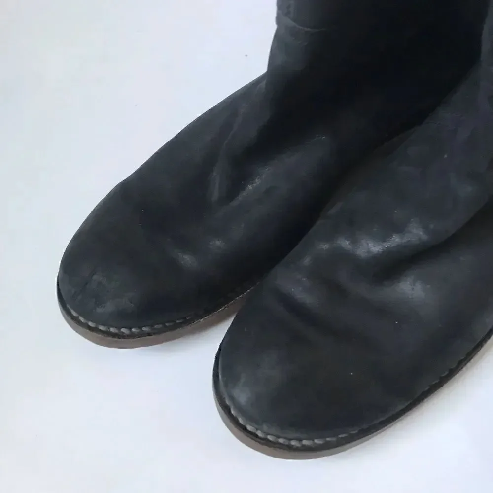 Frye Celia over the knee black leather boots NWOT